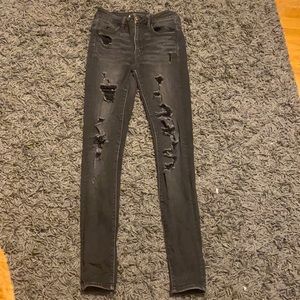 American Eagle black ripped jeans